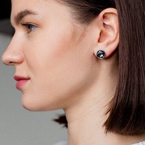 Серьги UNOde50 PEN0790 "Мадмуазель" Серебряный серый цвет