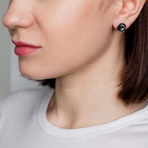 Серьги UNOde50 PEN0790 "Мадмуазель" Серебряный серый цвет