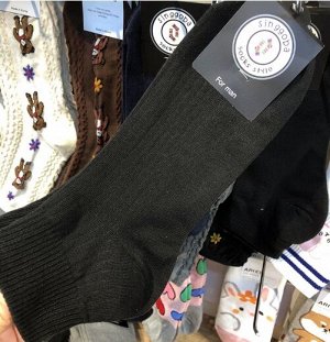 Носки Сoam socks хлопковые короткие однотонные, черный