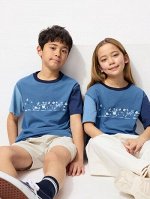 UNIQLO UT - хлопковая футболка Disney х BUAISOU - 63 BLUE
