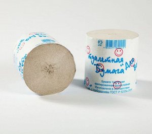 Туалетная бумага 5ШТ "Для Вас", однослойная крепированная, диаметр 85мм, ширина 90мм, Упаковка по 5ШТ. пр. Россия Бердск. ЦЕНА за 5ШТ