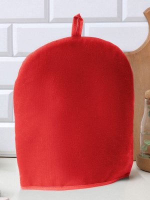 Грелка на чайник Этель Home collection red 28x28 см, 61% лён, 39% хлопок