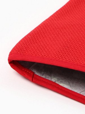 Грелка на чайник Этель Home collection red 28x28 см, 61% лён, 39% хлопок