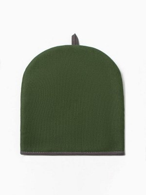 Грелка на чайник Этель Home collection green 28x28 см, 56% лён, 44% хлопок