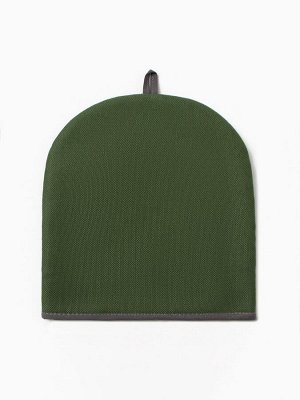 Грелка на чайник Этель Home collection green 28x28 см, 56% лён, 44% хлопок