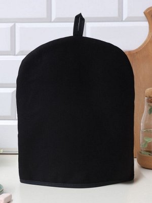 Грелка на чайник Этель Home collection black 28x28 см, 45% лён, 55% хлопок