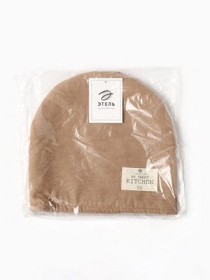 Грелка на чайник Этель ECO, бежевая, 28x28 см, 70% хлопок, 30% лён, 190 г/м²