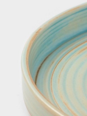 Тарелка обеденная Magistro Sand Ripples, d=26.5 см, фарфор, голубая