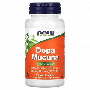Экстракт семян мукуны NOW Dopa Mucuna - 90 капс.