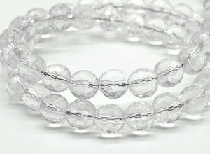 Бусы из горного хрусталя шарик гр.8мм, 47см