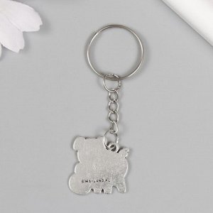 Брелок металл "Хрюшка с рублём" 2,4х2,5 см