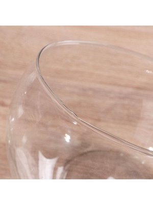 Ваза «Анабель», шаровая с косым резом, 1.5 л, 19x14.5 см, стекло, МИКС прозрачная