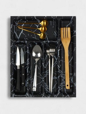 Лоток для столовых приборов BARONESS «Пегас», 36x29x5 см, 5 отделений, пластик