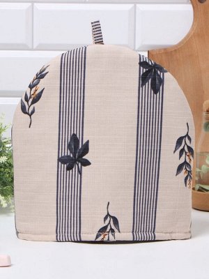 Грелка на чайник Этель Leaves 28x28 см, 100% хлопок, репс 220 г/м²