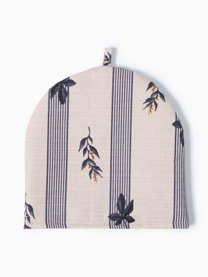 Грелка на чайник Этель Leaves 28x28 см, 100% хлопок, репс 220 г/м²