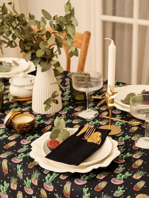 Набор конвертов для приборов Home collection black-2 шт., 22x10 см, 45% лён, 55% хлопок