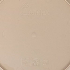 Горшок для цветов с поддоном Доляна «Арена», 2 л, пластиковый, цвет пудровый
