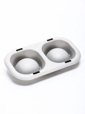 Миска для животных Дубль Мини 0,2 л , Soft-touch, смоки
