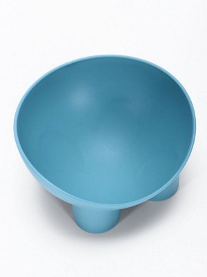 Миска для животных БЕГЕМОТ 0.3 л, Soft-touch, серо- голубой