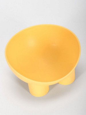 Миска для животных БЕГЕМОТ 0.3 л, Soft-touch, банановый