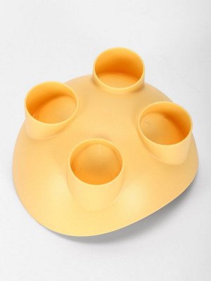 Миска для животных БЕГЕМОТ 0.3 л, Soft-touch, банановый