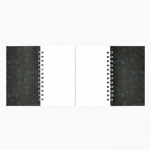 Блокнот двойной, на гребне, мягкая обложка, размер 15x12см, 48 листов «Настоящему СУПЕР ГЕРОЮ»