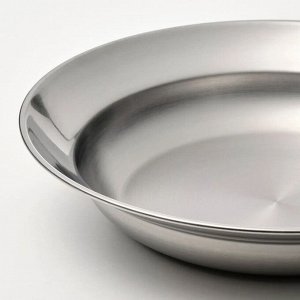 GRILLTIDER, Глубокая тарелка из нержавеющей стали, 21 см/ 2 шт