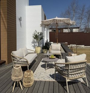 PATIO Зонт садовый из макраме деревянный каркас