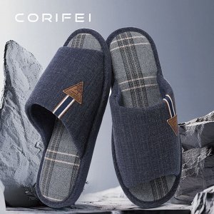 Домашние тапочки мужские Corifei, тёмно-синие (45)