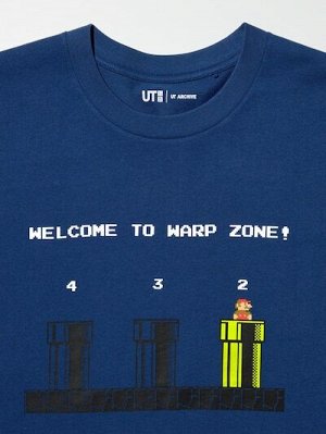UNIQLO UT - хлопковая футболка с дизайном Super Mario - 68 BLUE