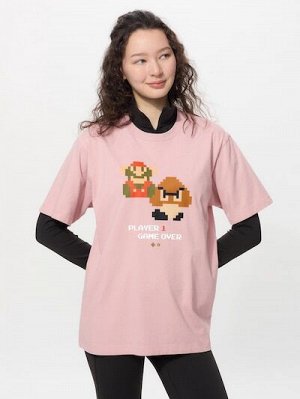 UNIQLO UT - хлопковая футболка с дизайном Super Mario - 11 PINK