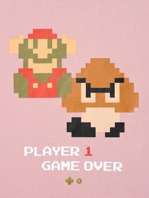 UNIQLO UT - хлопковая футболка с дизайном Super Mario - 11 PINK