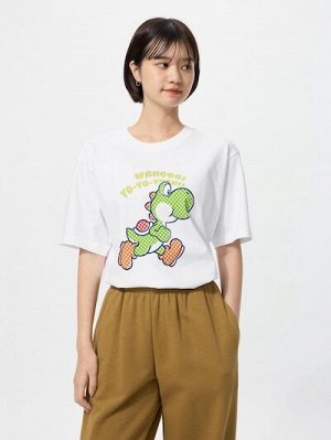 UNIQLO UT - хлопковая футболка с дизайном Super Mario - 00 WHITE