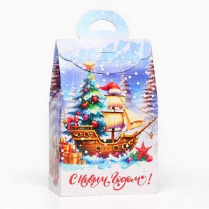 Подарочная новогодняя коробка, упаковка, «Капитан» 17.2x9.5x27.5 см