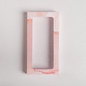 Коробка для шоколада, кондитерская упаковка, «8 марта», с окном, 17.3 х 8.8 х 1.5 см
