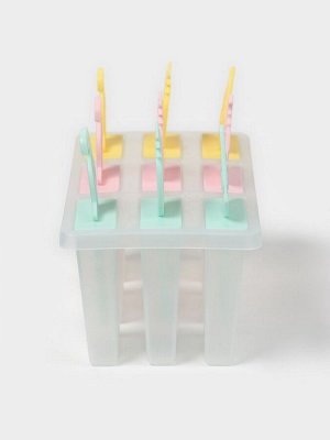 Форма для мороженого «Фрукты», 17,5?9?11 см, 9 ячеек, цвет прозрачный