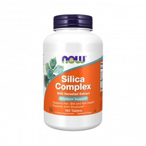 NOW Кремниевый комплекс, SILICA COMPLEX 180 TABS  Кремний - 180 таблеток