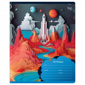 Тетрадь 12 листов, КЛЕТКА, серия "Paper Art", рисунок в ассортименте, 1 шт.