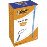 BIC Ручка Раунд Стик, средняя линия, синяя /60
