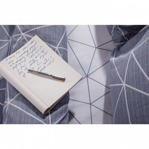 Постельное белье 2-спальное, простыня 180х220 см, 2 наволочки 70х70 см, пододеяльник 175х215 см, Ночь нежна, поплин, Грань 7352-2+7353-1