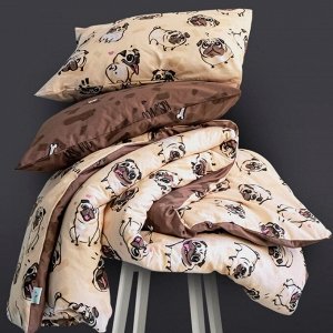 Постельное белье 1.5-спальное, простыня 145х214 см, 1 наволочка 50х70 см, пододеяльник 145х215 см, Silvano, поплин, 70584/1