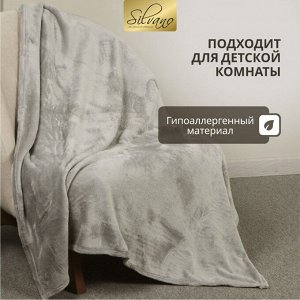 Плед 1.5-спальный, 120х150 см, микрофибра, 100% полиэстер, Silvano, бежевый, однотонный