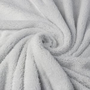 Плед 1.5-спальный, 150х200 см, микрофибра, 100% полиэстер, Silvano, Пушистый комфорт, Белые сердечки