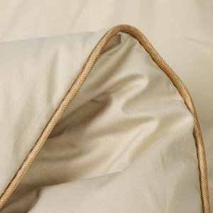 Одеяло 1.5-спальное, 140х205 см, Овечья шерсть, всесезонное, чехол 100% хлопок, кант, Silvano