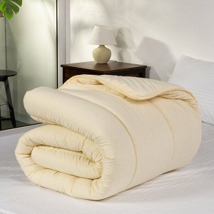 Одеяло евро, 200х220 см, Овечья шерсть, 250 г/м2, всесезонное, чехол 100% полиэстер, кант, Майская ночь