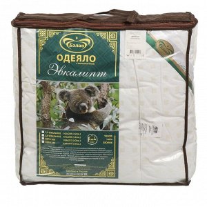 NoName Одеяло 1.5-спальное, 140х205 см, Эвкалипт, 150 г/м2, облегченное, тик, хлопок, кант