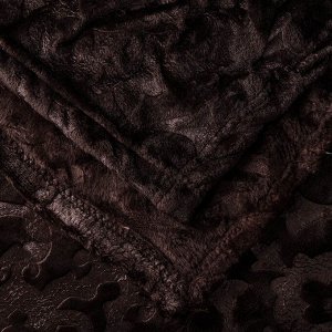 Плед евро, 200х220 см, 100% полиэстер, Silvano, Эфес, кофе