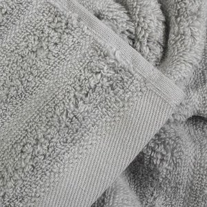 Полотенце банное 50х90 см, 100% хлопок, 450 г/м2, Страйп, Silvano, серое, Узбекистан