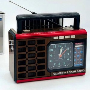 🔥 ХИТ Портативный радиоприемник с фонариком, Bluetooth и часами, на солнечной батарее Meier Solar Radio Wireless