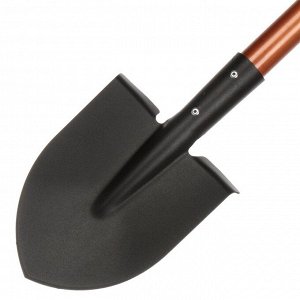 Лопата штыковая, сталь, 160х40х1200 мм, чер дюралюм, Kopper Tools, дамская остроконечная, ФИ.091